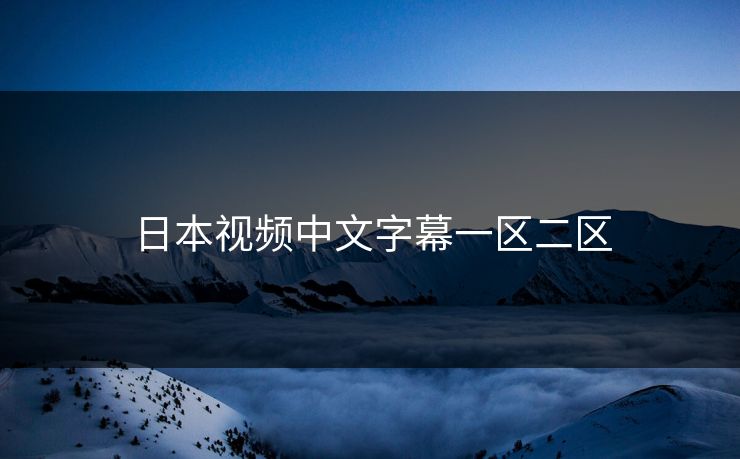 日本视频中文字幕一区二区