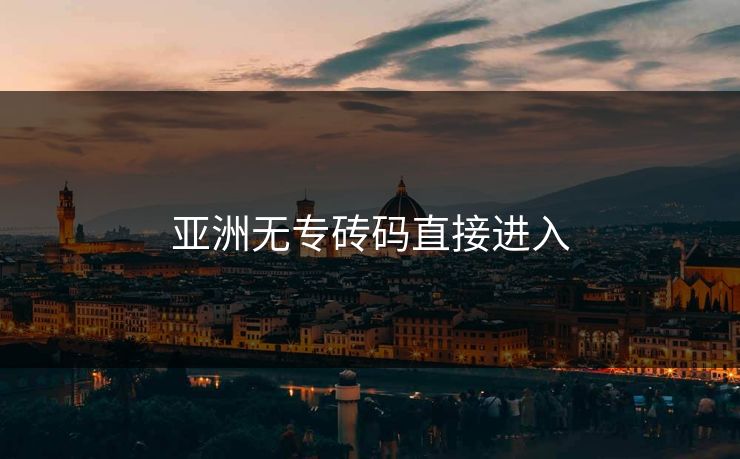亚洲无专砖码直接进入